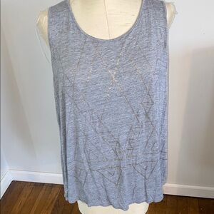 Apt. 9 Gray Relaxed Scoop Neck Tank Top